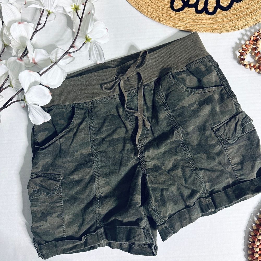 Vanilla Star Y2K Camouflage Pull On Drawstring Waist Shorts